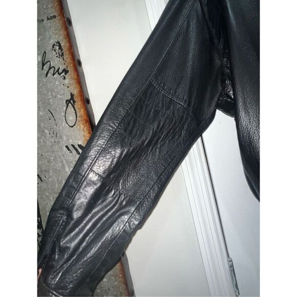 Black Leather Bomber size XL | excellent Condition| Soft leather - Picture 5 of 7